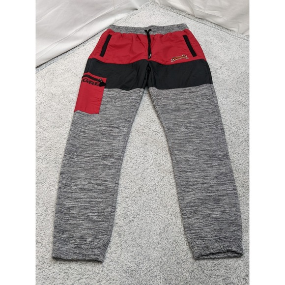 Le Tigre Mens Jogger Sweatpants Patchwork Red Mens Medium Streetwear Revival - Picture 1 of 8